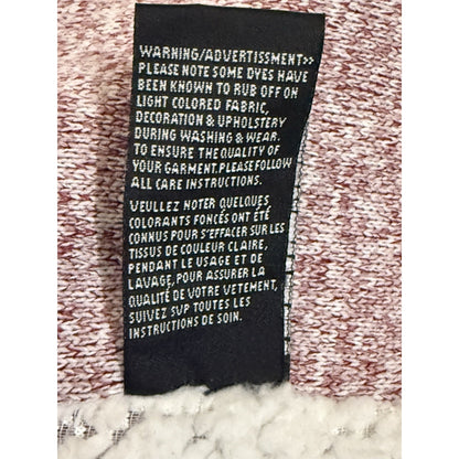 Canada Weathergear Sherpa Lined Cardigan Pink White Open Front Women’s Large