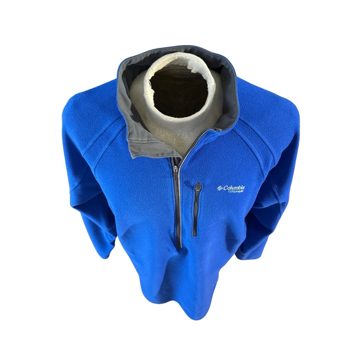 Columbia Titanium Omni-Heat Fleece Pullover Blue 1/2 Zip Men’s Large