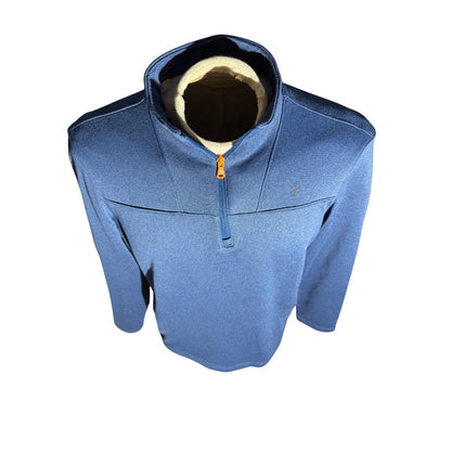 Izod Men’s Blue Quarter Zip Pullover Fleece Sweater Size Small
