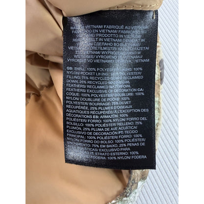 The North Face Womens Small Hooded Down Puffer Jacket Camo Winter Coat