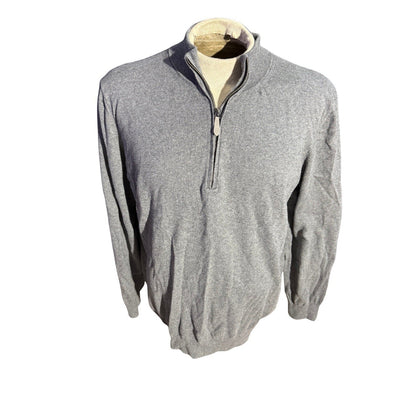 Vineyard Vines Made In Italy Cashmere/Cotton Blend 1/4 Zip Sweater Mens Size XL