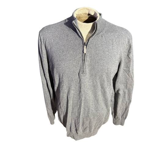 Vineyard Vines Made In Italy Cashmere/Cotton Blend 1/4 Zip Sweater Mens Size XL