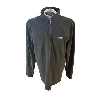 Patagonia Men’s XL Black 1/4 Zip Fleece Pullover Made in El Salvador