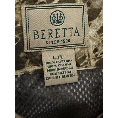 Beretta Advantage Max-4 HD Camo Button Up Shirt Men’s Large Hunting Outdoors