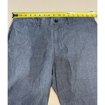 Banana Republic Men’s 34 Blue Chambray Cotton Shorts Casual Summer Classic