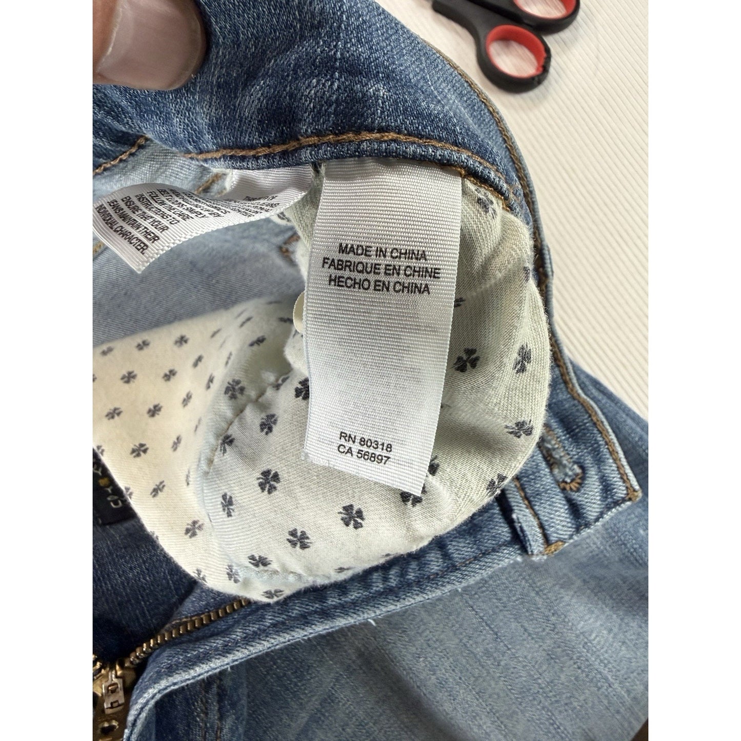Lucky Brand 363 Straight Jeans 38x32 Light Wash Denim