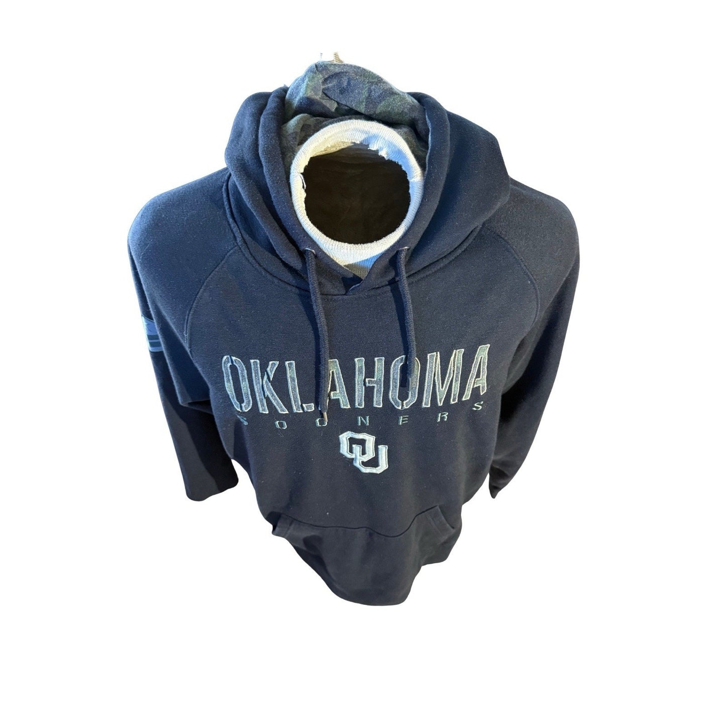 Colosseum Men’s 1XT Oklahoma Sooners Hoodie Navy Blue Pullover Sweatshirt OHT