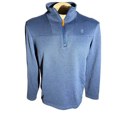 Izod Men’s Blue Quarter Zip Pullover Fleece Sweater Size Small