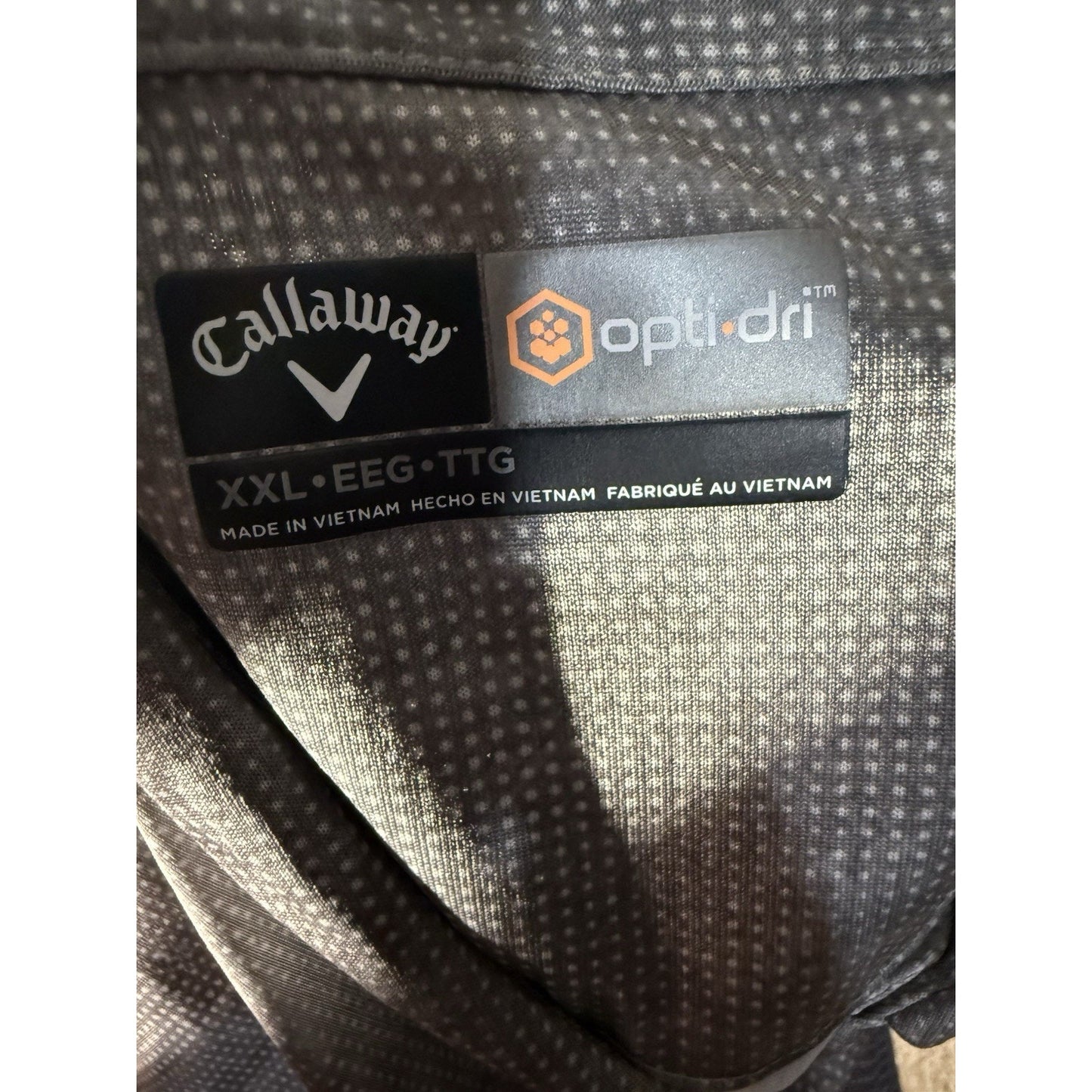 Callaway Opti-Dri Golf Polo Shirt Men’s XXL Gray Short Sleeve