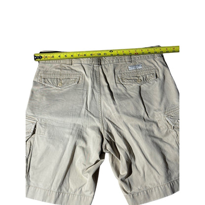 Polo Ralph Lauren Men’s Cargo Shorts 38 Khaki Beige 100% Cotton Utility Pockets