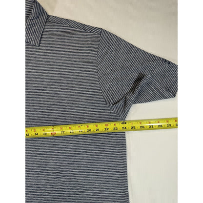 FootJoy FJ Golf Polo Shirt Mens Large Gray Stripe Golf Club of Edmond