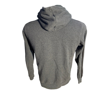 Adidas Gray Hoodie Pullover 3-Stripes Kangaroo Pocket Sweatshirt Men’s Medium