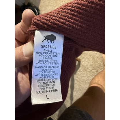 Wilson Combat Sportiqe Hoodie Men’s Large Maroon Full Zip Sweatshirt Jacket