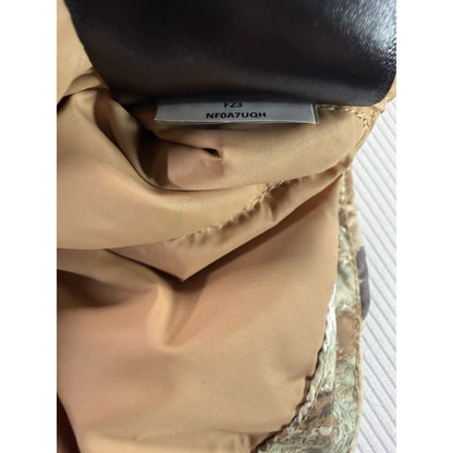 The North Face Womens Small Hooded Down Puffer Jacket Camo Winter Coat