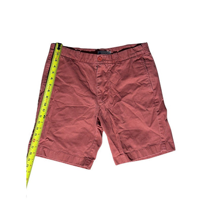 J. Crew Men's Chino Shorts Red Size 33 Slash Pockets 100% Cotton