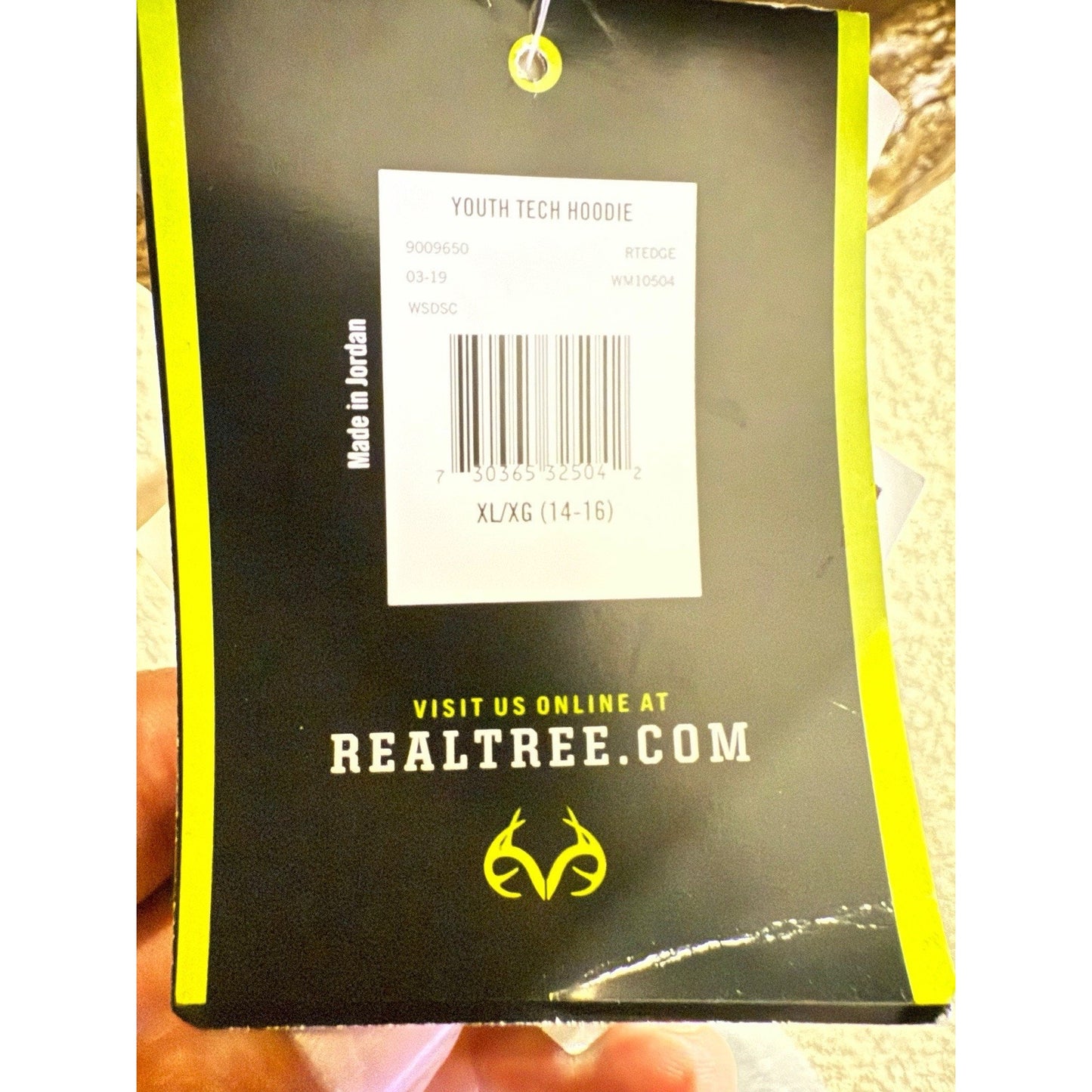 Realtree EDGE Youth Tech Hoodie XL 14-16 Built-In Face Cover Camo NWT