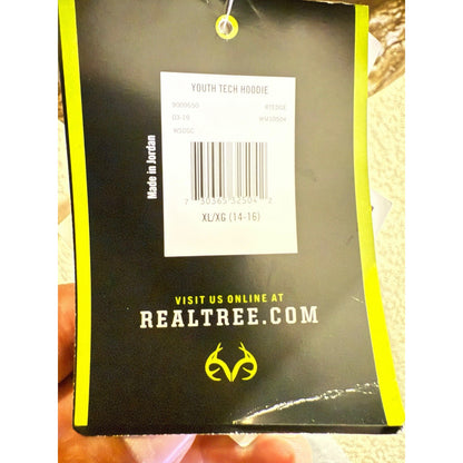 Realtree EDGE Youth Tech Hoodie XL 14-16 Built-In Face Cover Camo NWT