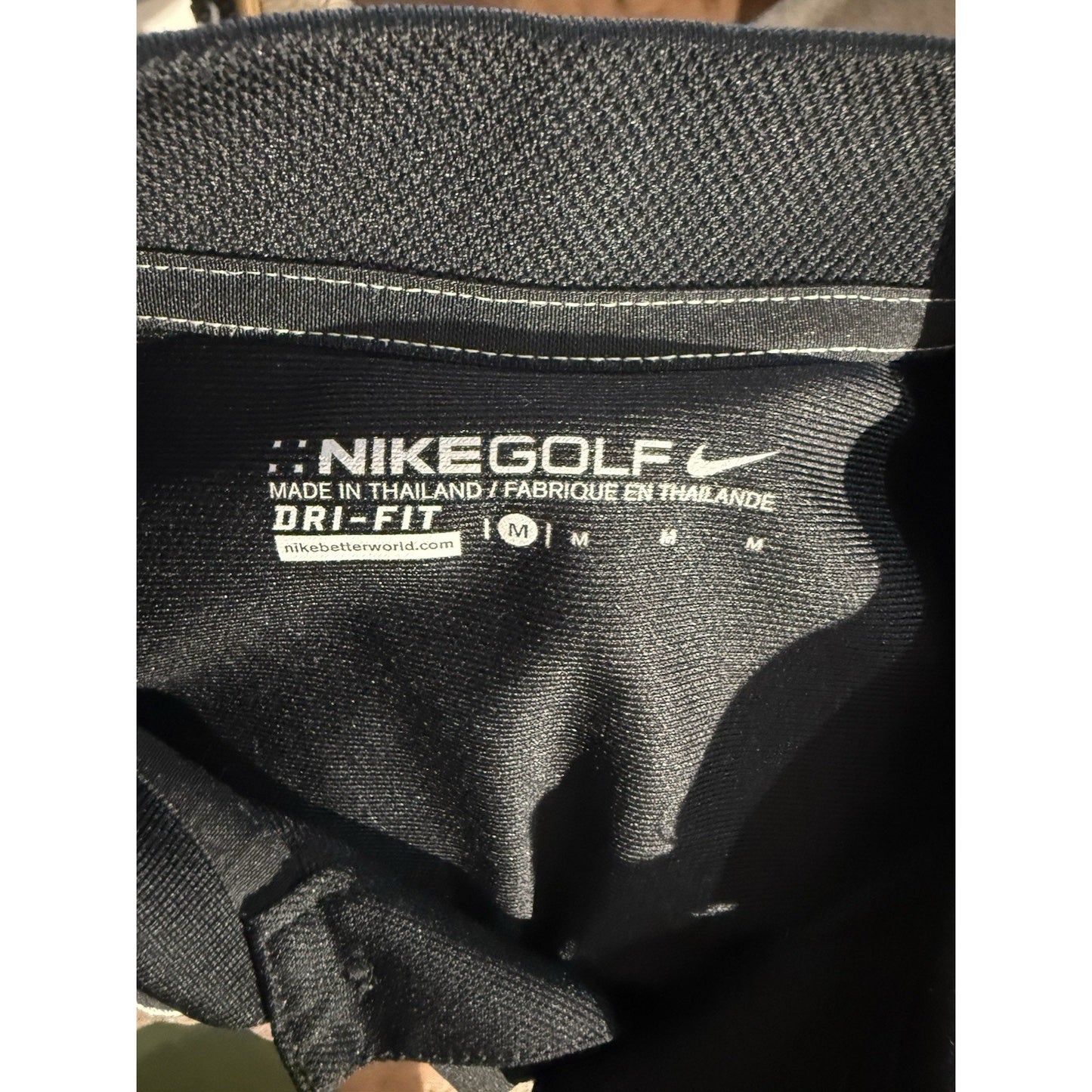 Nike Golf Dri-Fit Polo Shirt Black Jack Daniel’s Old No. 7 Logo Men’s Medium