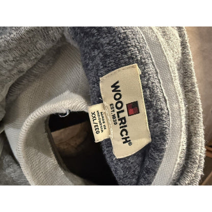 Woolrich Men’s 1/4 Zip Long Sleeve Fleece Pullover Sweater XXL Gray Beige Casual