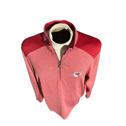 Cutter & Buck Kansas City Chiefs Quarter Zip Pullover Men’s L Red CB DryTec