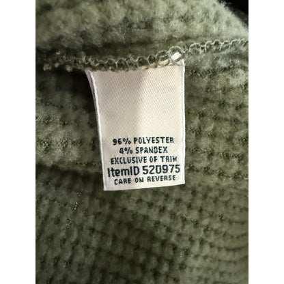 L.L. Bean Women’s 2X Plus Waffle Knit Crewneck Sweater Olive Green Zip Hem