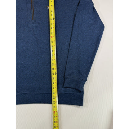 Straight Down 1/4 Zip Pullover Mens XL Blue Golf Sweater Embroidered Logo