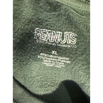 Peanuts Snoopy Candy Cane Christmas Sweatshirt Women’s XL Green Holiday 2023