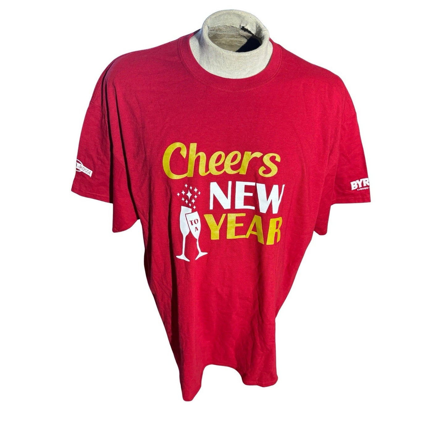 Byron’s Liquor Warehouse Martini & Rossi Cheers New Year T-Shirt 2XL Red 292