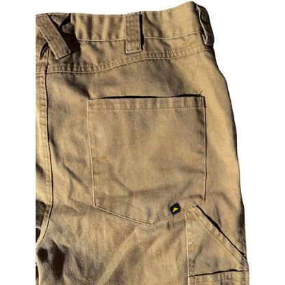 Caterpillar CAT Men’s Work Pants 34x32 Brown Canvas Utility Carpenter Straight