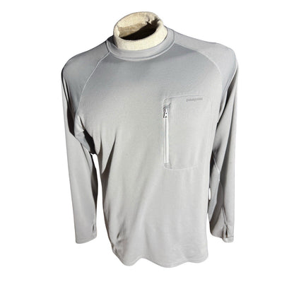 Patagonia Capilene 3 Midweight Base Layer Shirt Men M Gray Long Sleeve Polartec