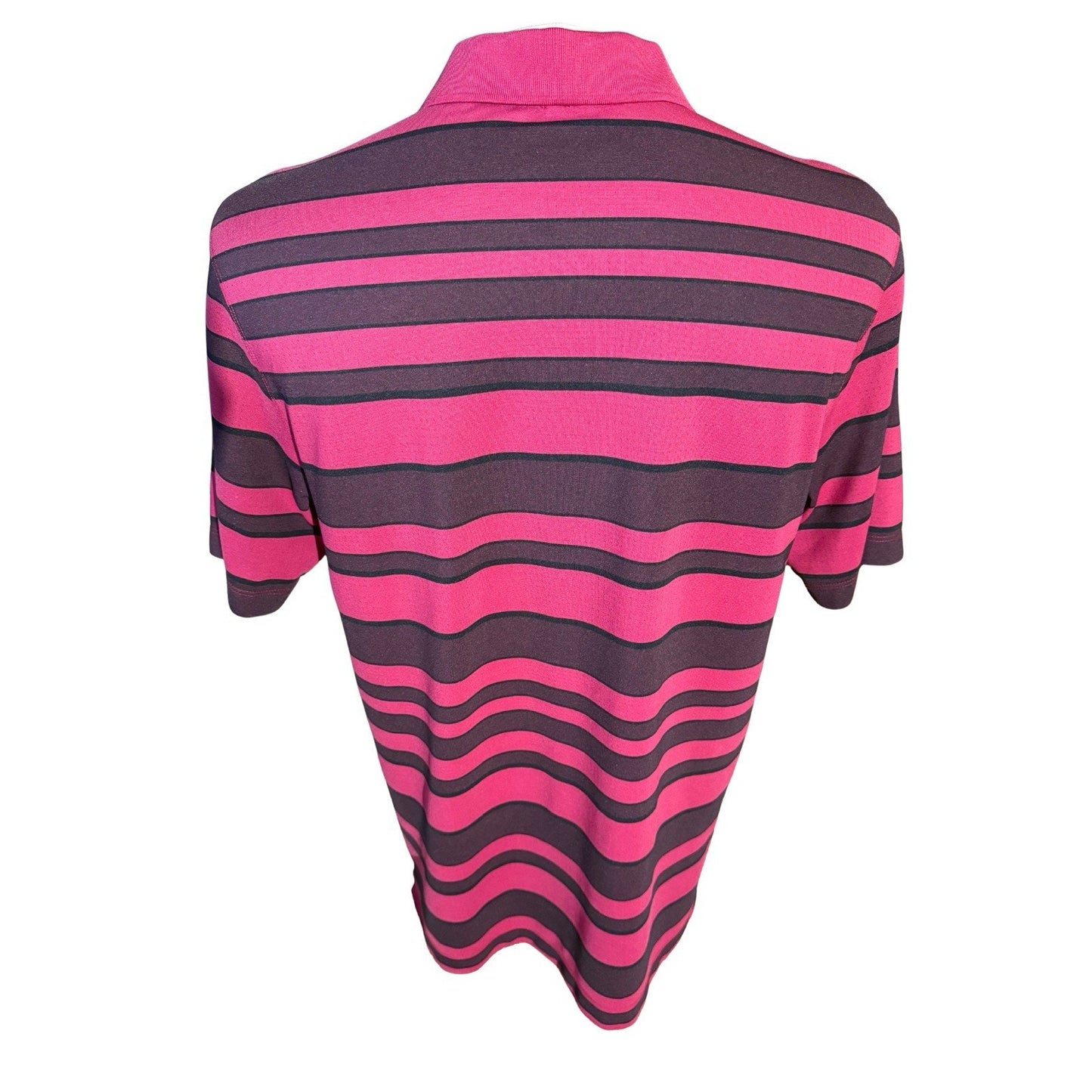 Nike Golf Dri-Fit Tour Performance Polo Shirt Striped Pink Black Men’s