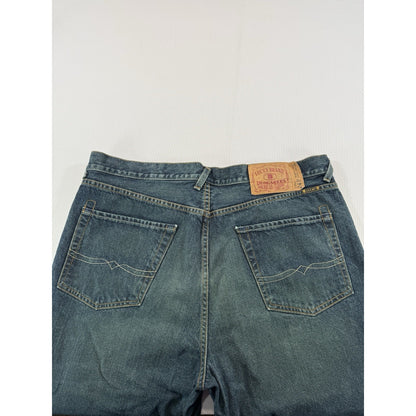 Lucky Brand Dungarees 38x30 USA Made Gene Montesano Vintage Button Fly Jeans