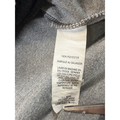 LL Bean Fleece Jacket Mens Medium Gray Full Zip Polyester
