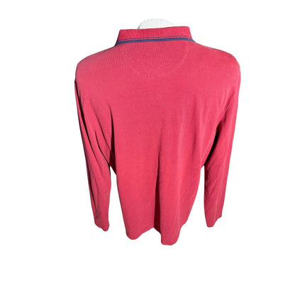 UNTUCKit XL Long Sleeve Polo Shirt Red Pima Cotton Made in Peru Men’s Casual