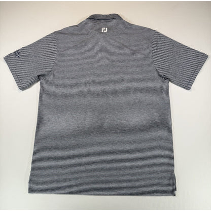 FootJoy FJ Golf Polo Shirt Mens Large Gray Stripe Golf Club of Edmond