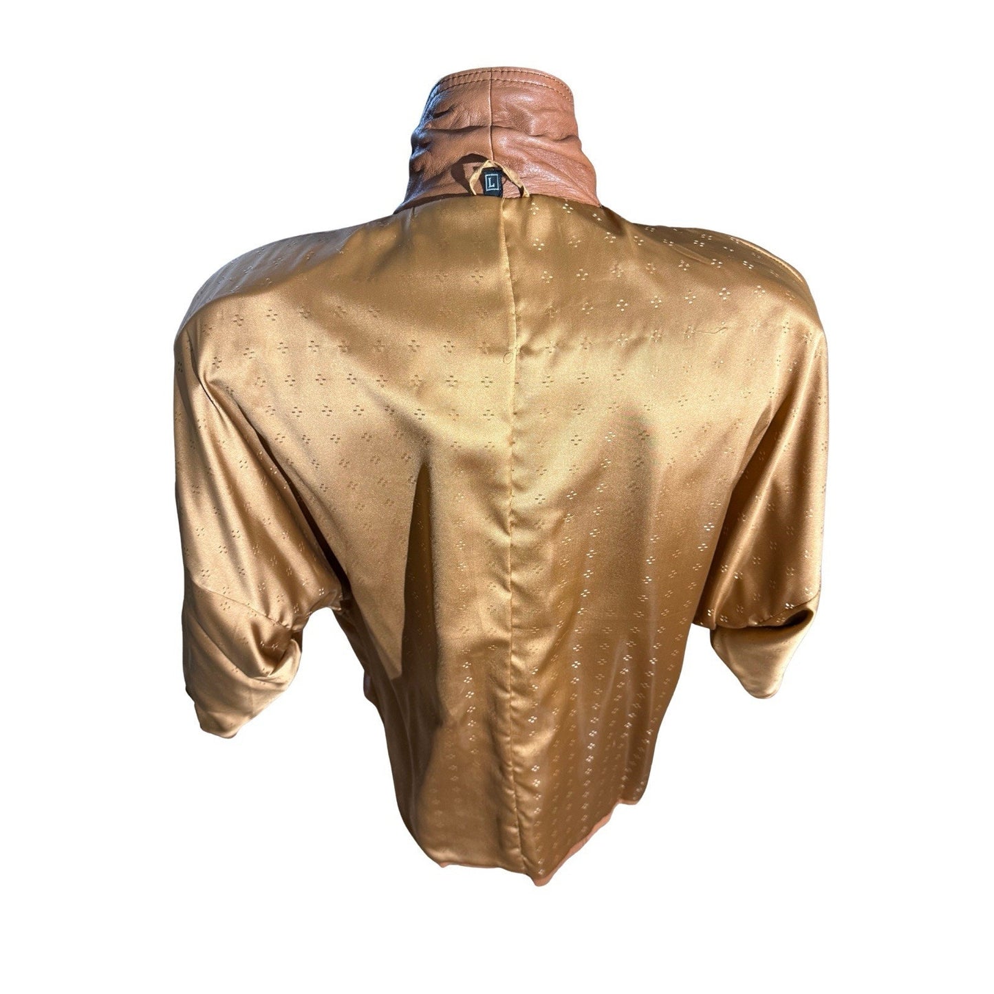 Vintage 80s Women Leather Blazer Jacket Black Echtes Leder L 271