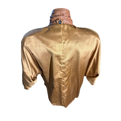 Vintage 80s Women Leather Blazer Jacket Black Echtes Leder L 271