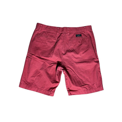 Banana Republic Men’s Gavin Chino Shorts Red 35 Cotton Classic Fit Casual