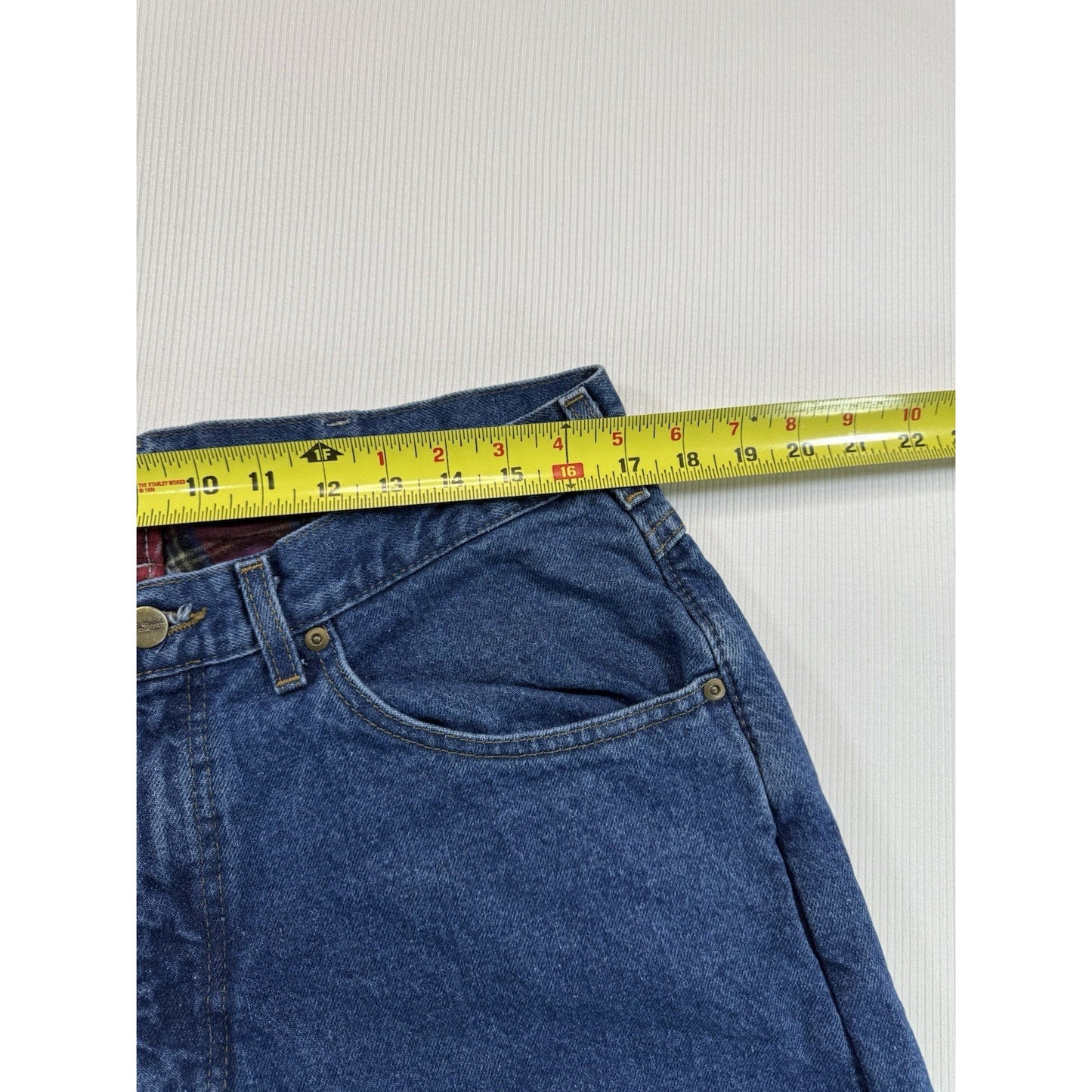 LL Bean Flannel Lined Jeans 36x30 Made in USA Vintage 90s Denim Winter Pants