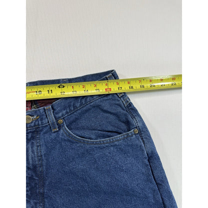 LL Bean Flannel Lined Jeans 36x30 Made in USA Vintage 90s Denim Winter Pants