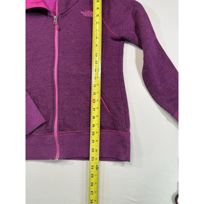 The North Face Purple Fleece Full Zip Hoodie Jacket Women's L