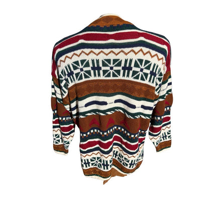 Vintage North American Sweaters USA Geometric Knit Pullover Large 80s 90s