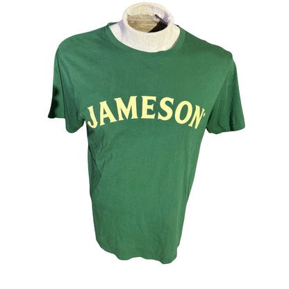 JAMESON Irish Whiskey Promo T Shirt Large All Cotton Super Soft Deep Green