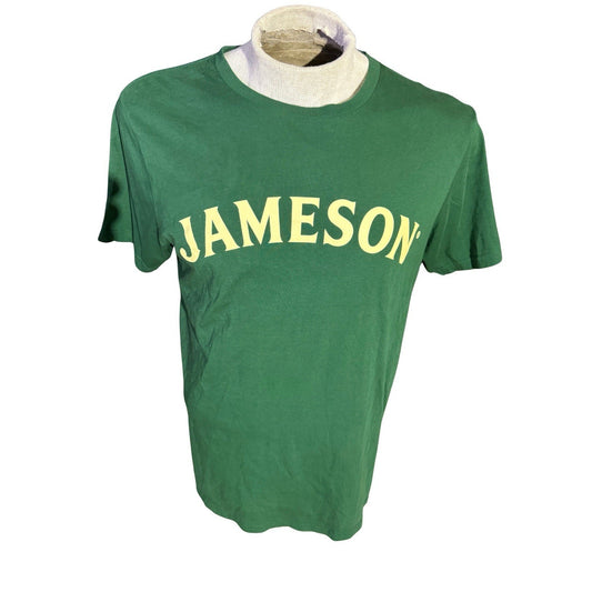 JAMESON Irish Whiskey Promo T Shirt Large All Cotton Super Soft Deep Green