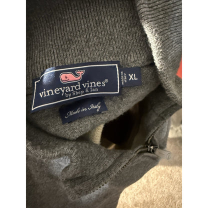 Vineyard Vines Made In Italy Cashmere/Cotton Blend 1/4 Zip Sweater Mens Size XL