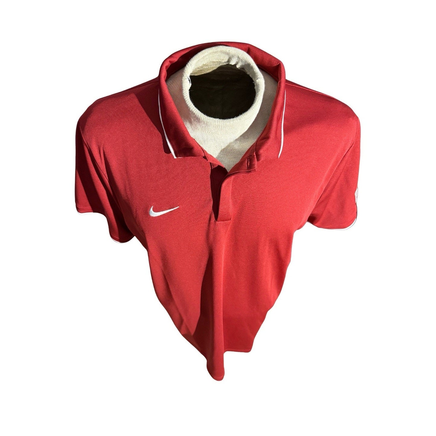 Nike Golf Oklahoma Sooners Shirt Mens XL Burgundy Short Sleeve Polo Logo Fit Dry