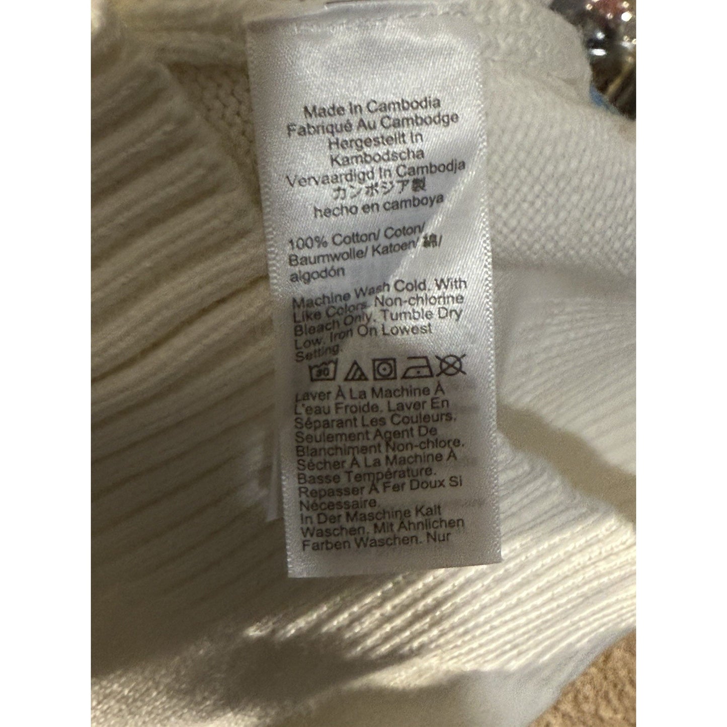 J.Crew Knit for J.Crew Ivory Mock Neck Cotton Sweater Men’s Large