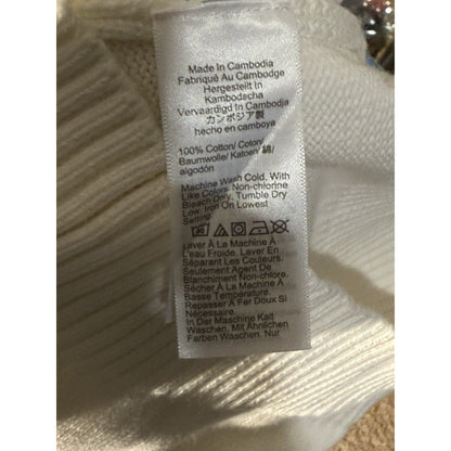 J.Crew Knit for J.Crew Ivory Mock Neck Cotton Sweater Men’s Large