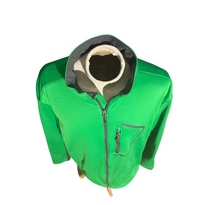 Columbia Men’s XXL Green Softshell Jacket WM6358 Fleece Lined Wind Resistant
