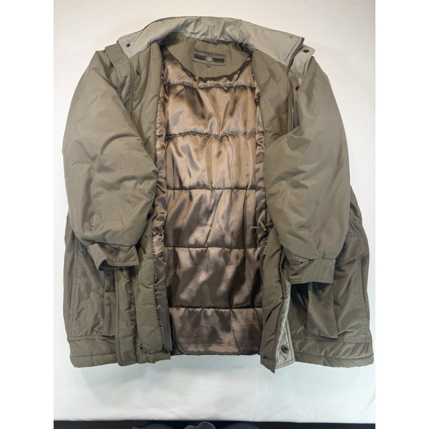 Vintage Members Only Insulated Jacket Men’s XL Brown Utility Coat